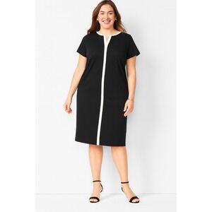 Talbots Black and White Ponte Sheath Dress Size‎ 2